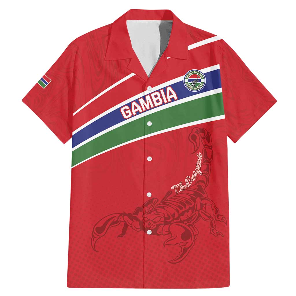 Custom Gambia Football Family Matching Mermaid Dress and Hawaiian Shirt Go Scorpions Go