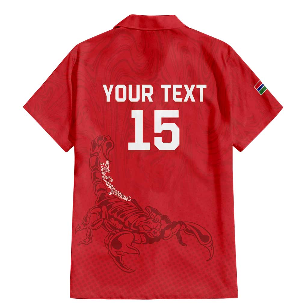 Custom Gambia Football Family Matching Mermaid Dress and Hawaiian Shirt Go Scorpions Go