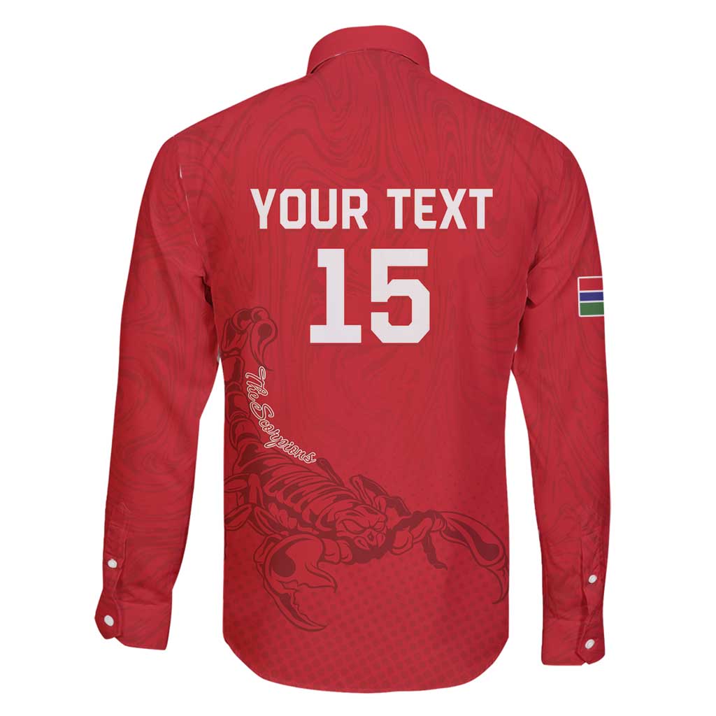 Custom Gambia Football Family Matching Mermaid Dress and Hawaiian Shirt Go Scorpions Go