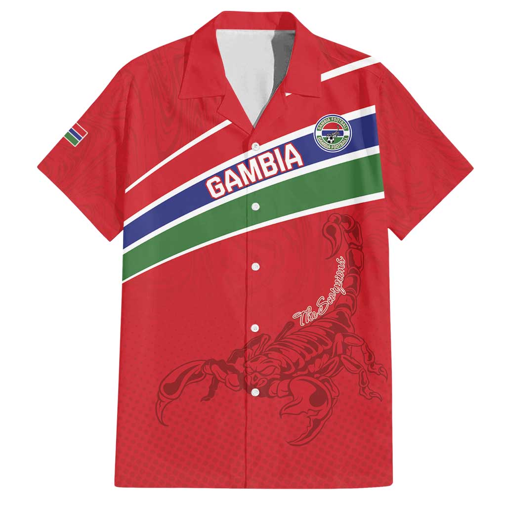Custom Gambia Football Family Matching Puletasi and Hawaiian Shirt Go Scorpions Go