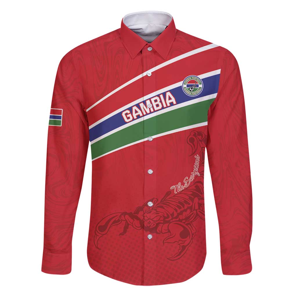 Custom Gambia Football Family Matching Puletasi and Hawaiian Shirt Go Scorpions Go