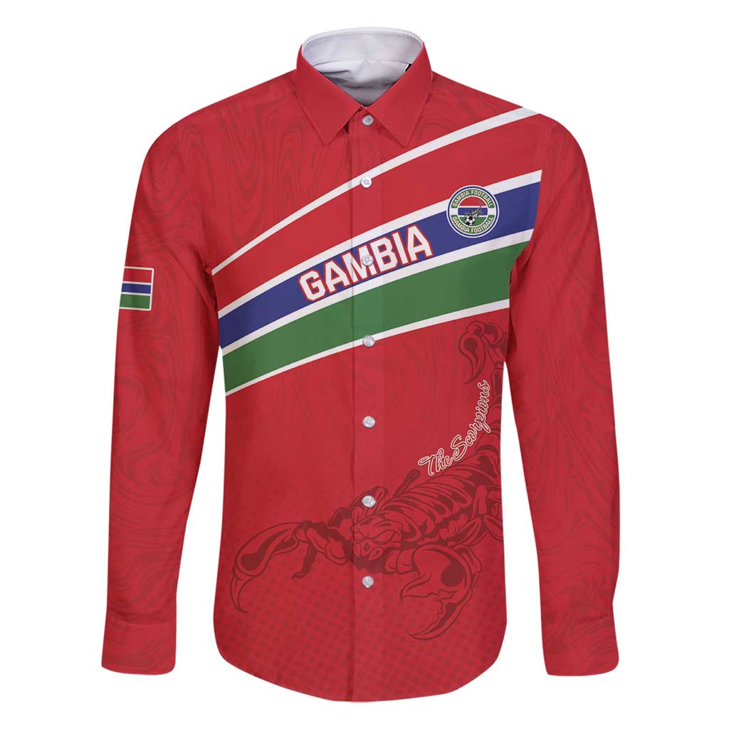 Custom Gambia Football Family Matching Summer Maxi Dress and Hawaiian Shirt Go Scorpions Go