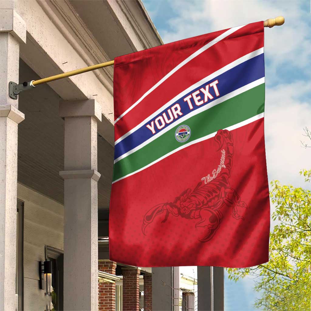 Custom Gambia Football Garden Flag Go Scorpions Go