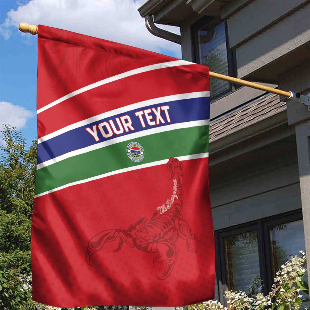 Custom Gambia Football Garden Flag Go Scorpions Go