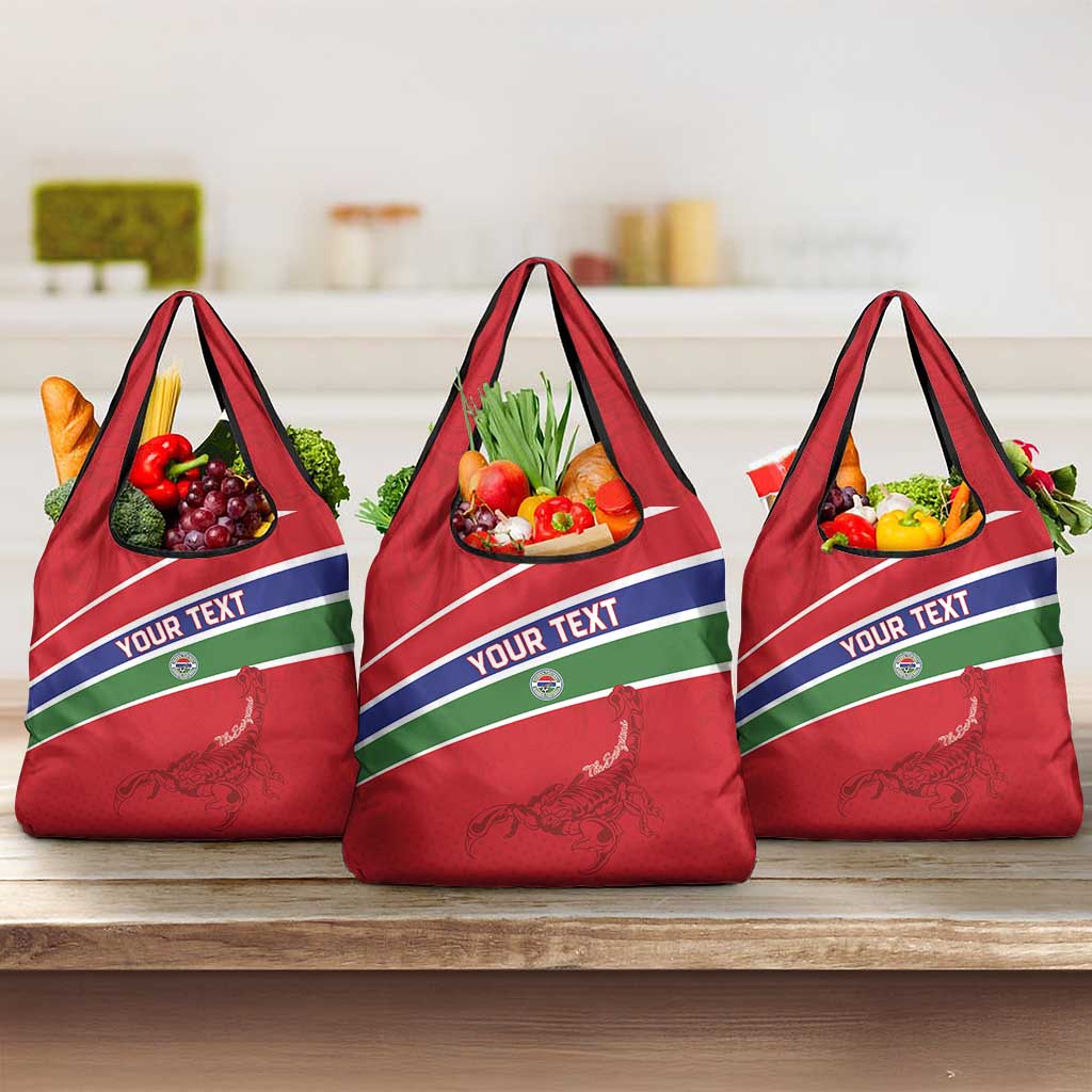 Custom Gambia Football Grocery Bag Go Scorpions Go