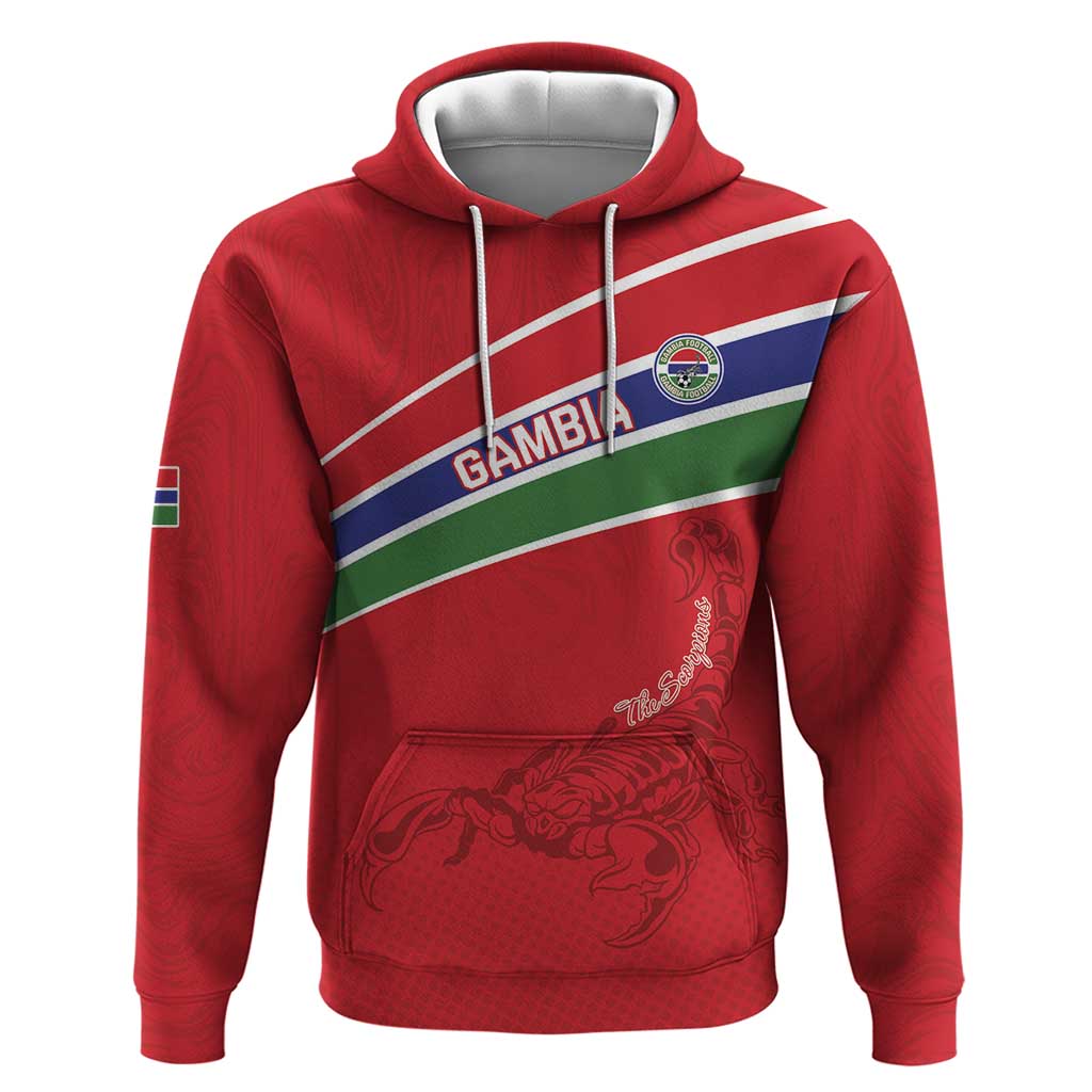 Custom Gambia Football Hoodie Go Scorpions Go