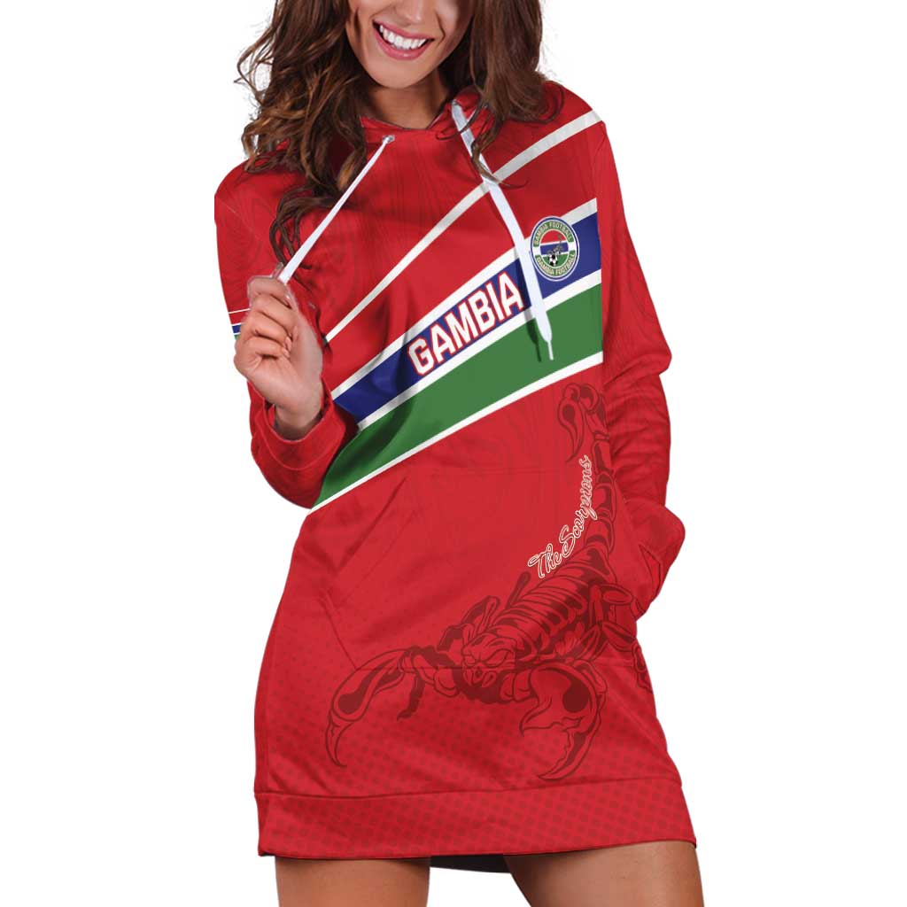 Custom Gambia Football Hoodie Dress Go Scorpions Go