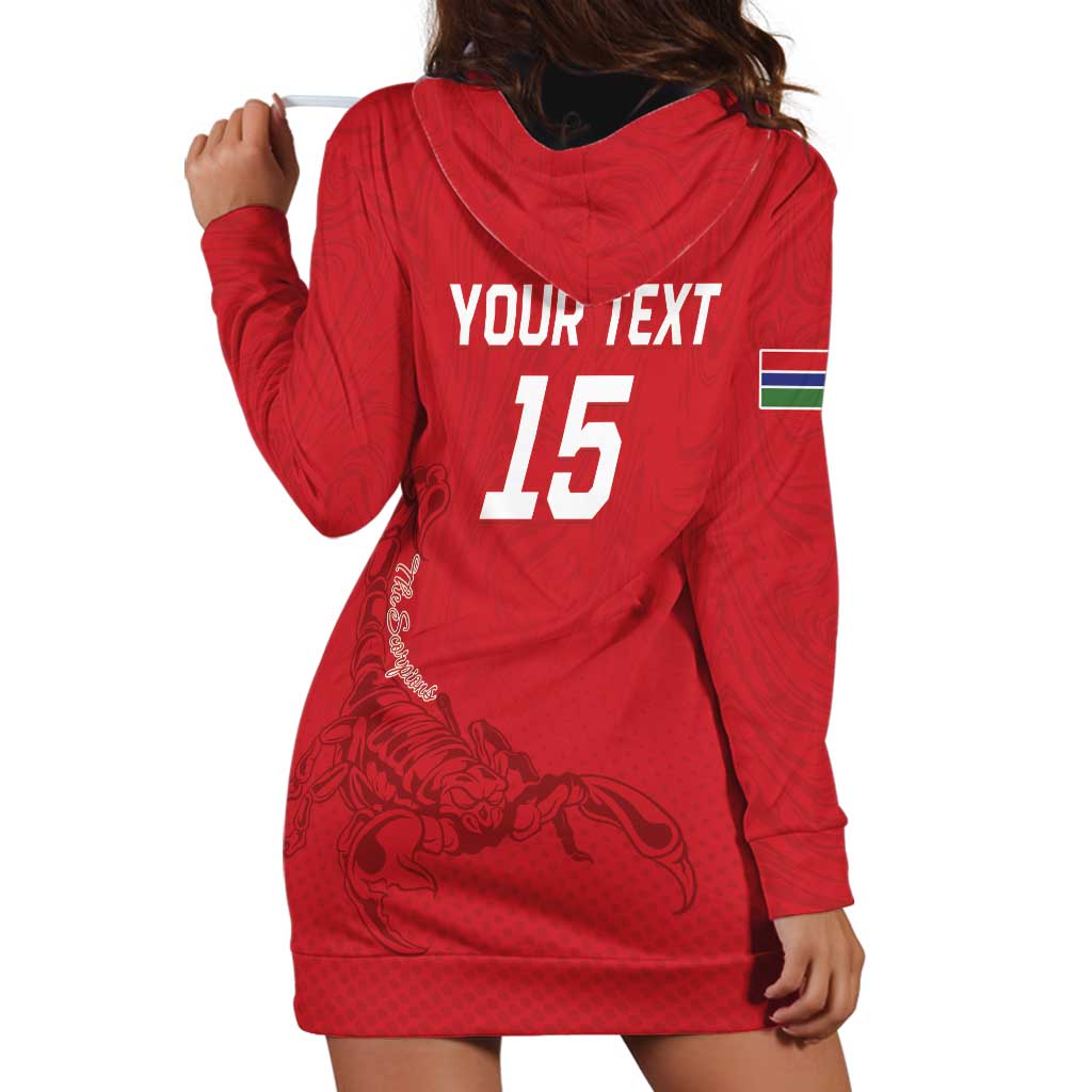 Custom Gambia Football Hoodie Dress Go Scorpions Go