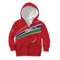 Custom Gambia Football Kid Hoodie Go Scorpions Go