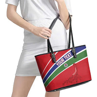 Custom Gambia Football Leather Tote Bag Go Scorpions Go