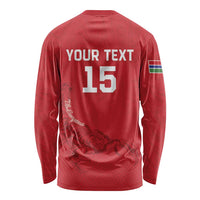 Custom Gambia Football Long Sleeve Shirt Go Scorpions Go