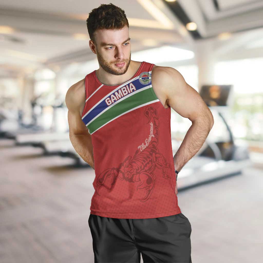 Custom Gambia Football Men Tank Top Go Scorpions Go