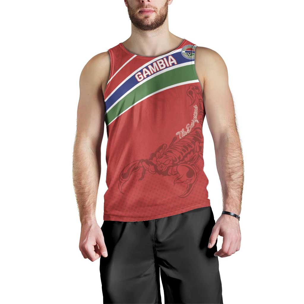 Custom Gambia Football Men Tank Top Go Scorpions Go
