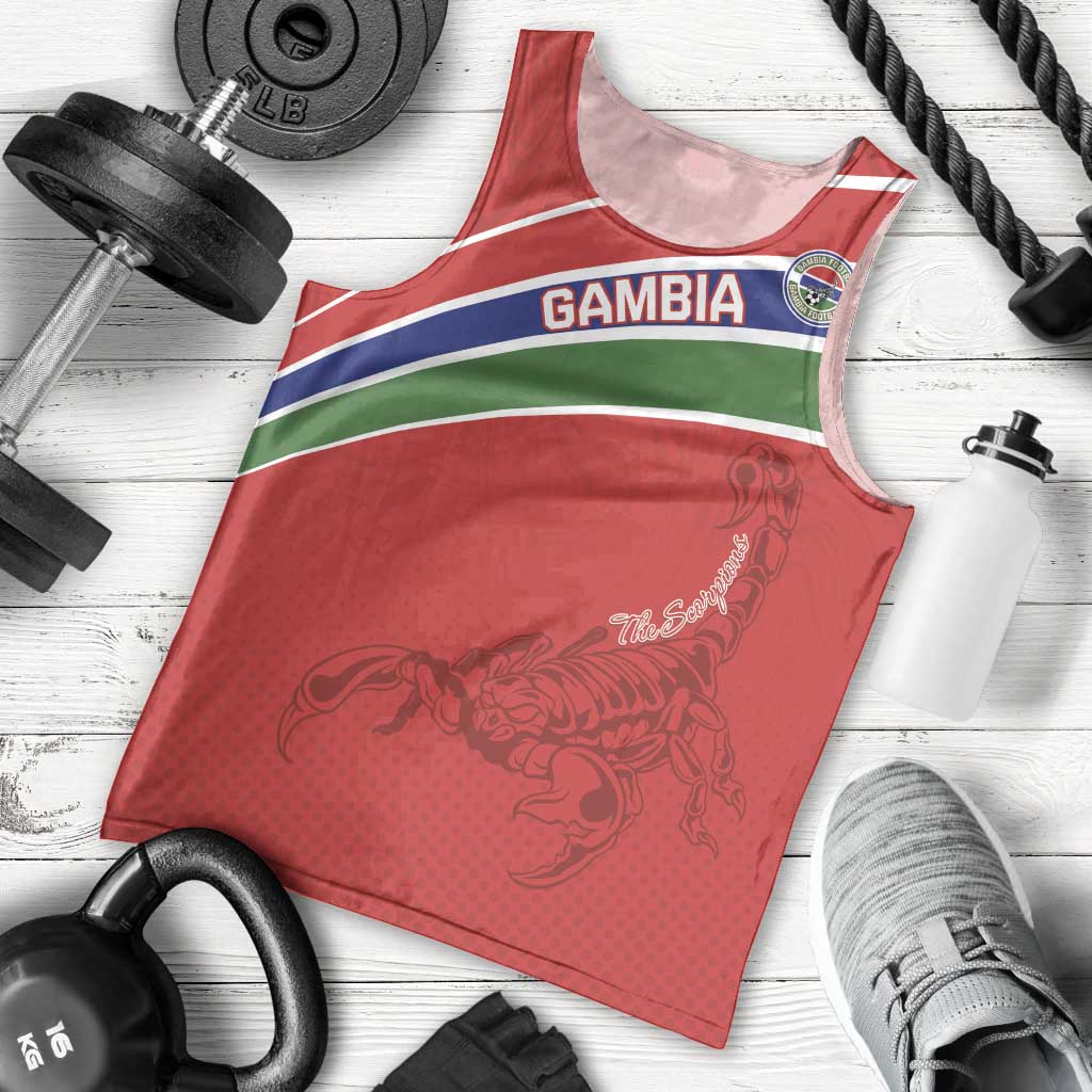 Custom Gambia Football Men Tank Top Go Scorpions Go