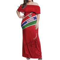 Custom Gambia Football Off Shoulder Maxi Dress Go Scorpions Go