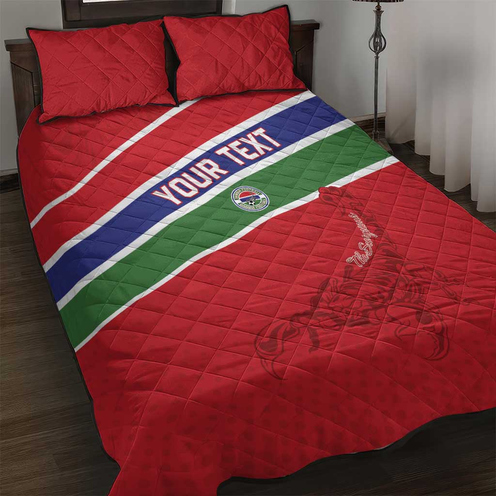 Custom Gambia Football Quilt Bed Set Go Scorpions Go