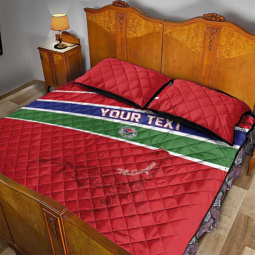 Custom Gambia Football Quilt Bed Set Go Scorpions Go