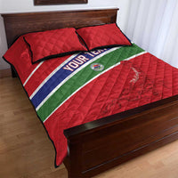 Custom Gambia Football Quilt Bed Set Go Scorpions Go