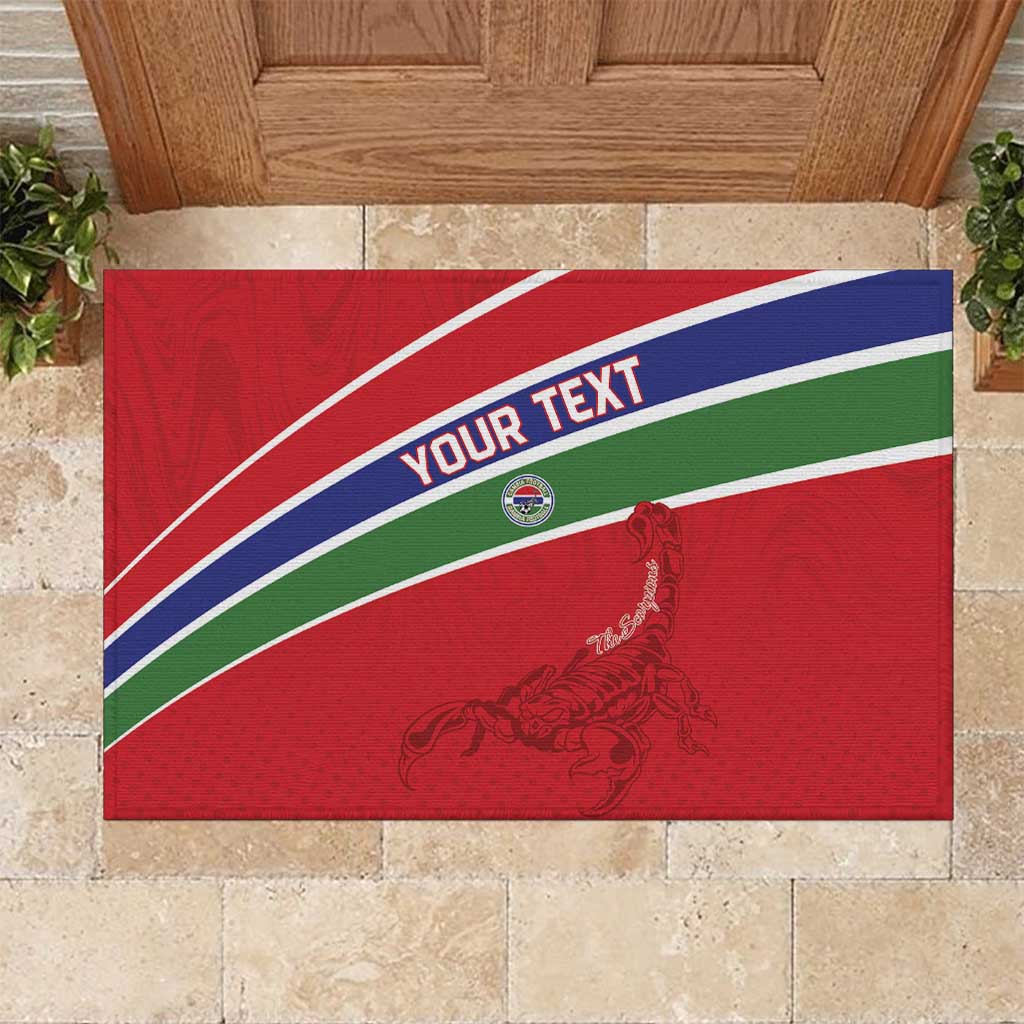 Custom Gambia Football Rubber Doormat Go Scorpions Go