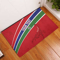 Custom Gambia Football Rubber Doormat Go Scorpions Go