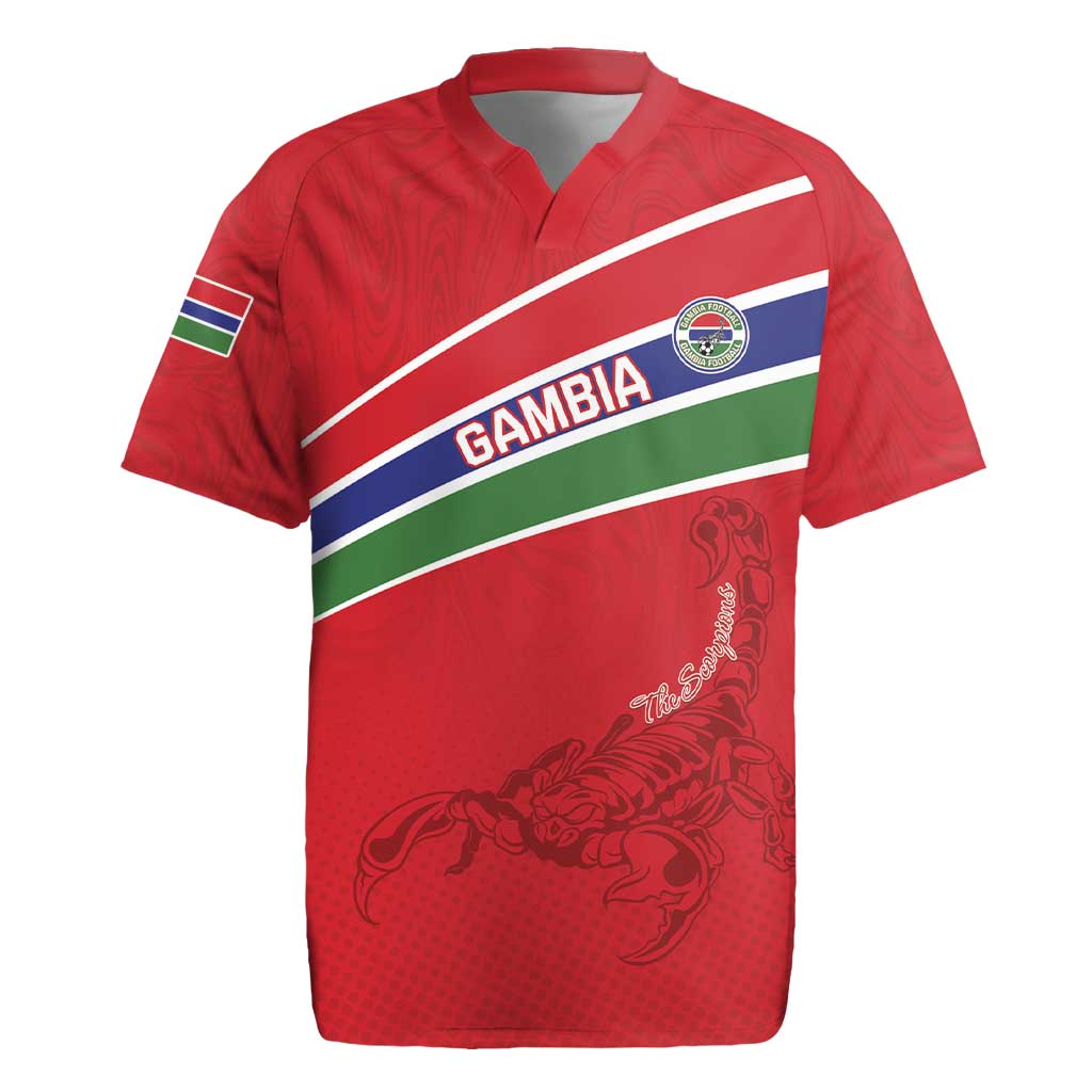 Custom Gambia Football Rugby Jersey Go Scorpions Go