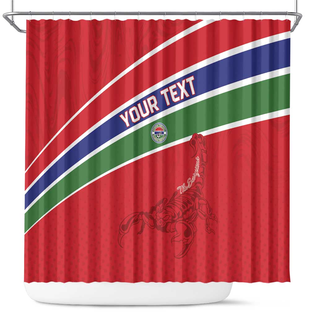 Custom Gambia Football Shower Curtain Go Scorpions Go