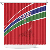 Custom Gambia Football Shower Curtain Go Scorpions Go