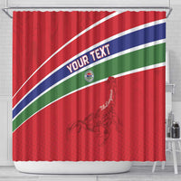Custom Gambia Football Shower Curtain Go Scorpions Go