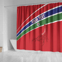 Custom Gambia Football Shower Curtain Go Scorpions Go