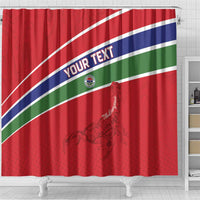 Custom Gambia Football Shower Curtain Go Scorpions Go