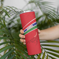 Custom Gambia Football Skinny Tumbler Go Scorpions Go