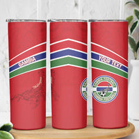 Custom Gambia Football Skinny Tumbler Go Scorpions Go