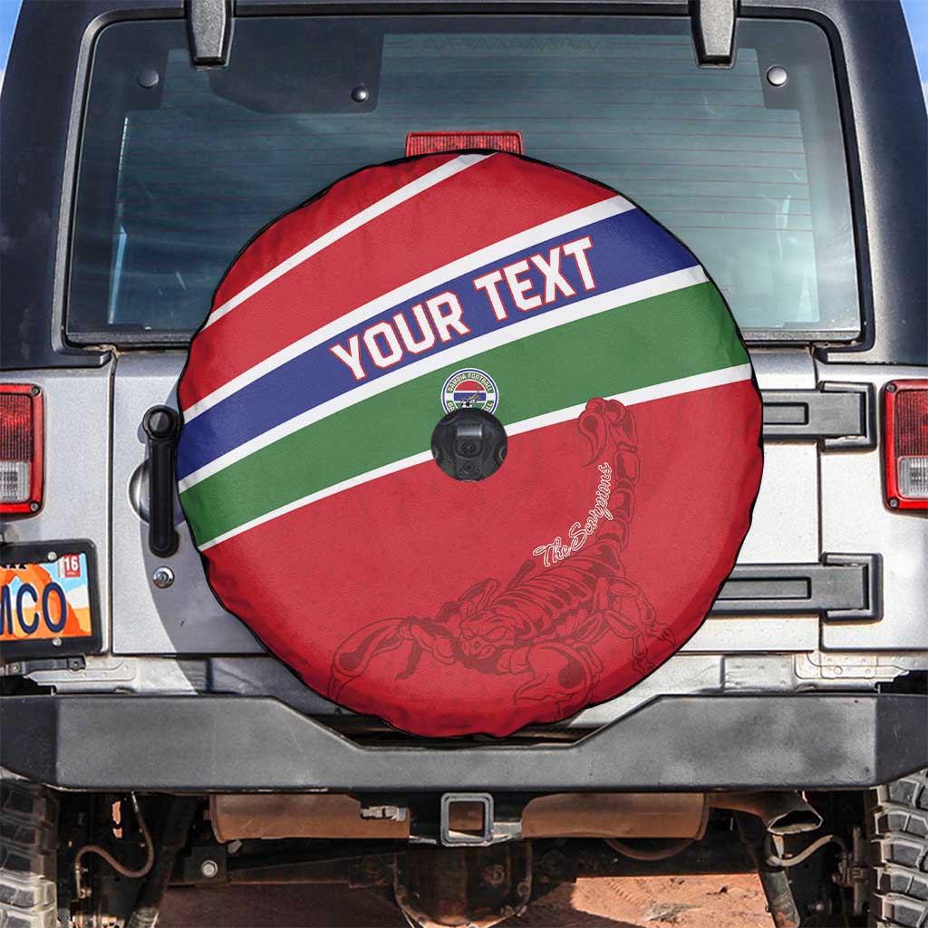 Custom Gambia Football Spare Tire Cover Go Scorpions Go