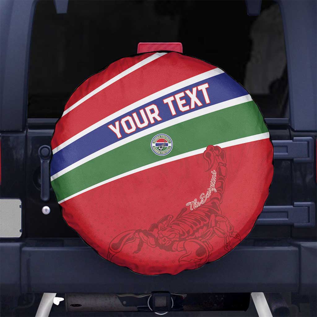 Custom Gambia Football Spare Tire Cover Go Scorpions Go