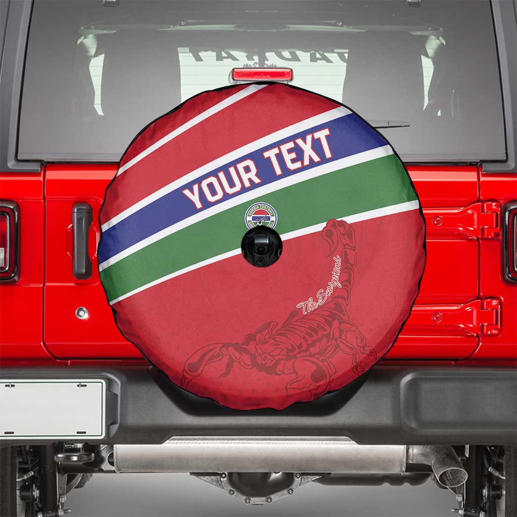 Custom Gambia Football Spare Tire Cover Go Scorpions Go