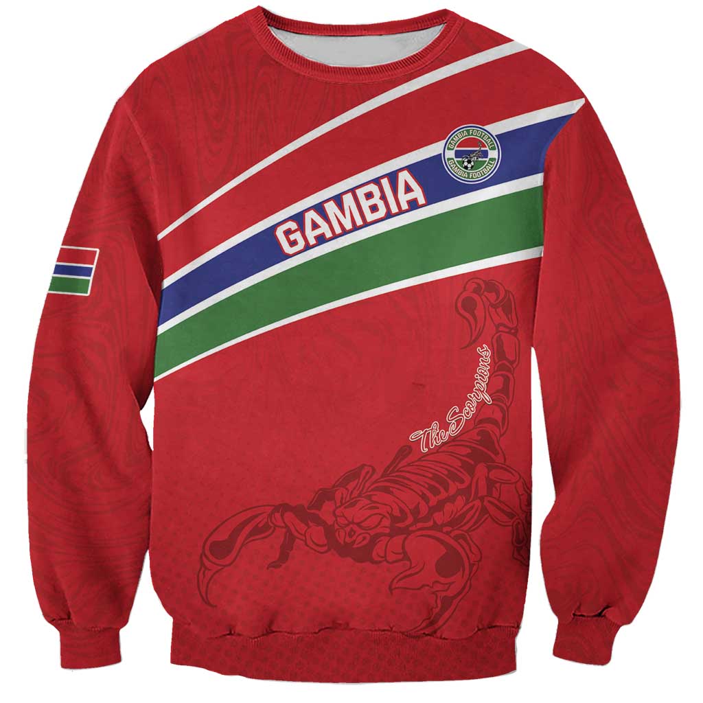 Custom Gambia Football Sweatshirt Go Scorpions Go