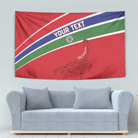 Custom Gambia Football Tapestry Go Scorpions Go