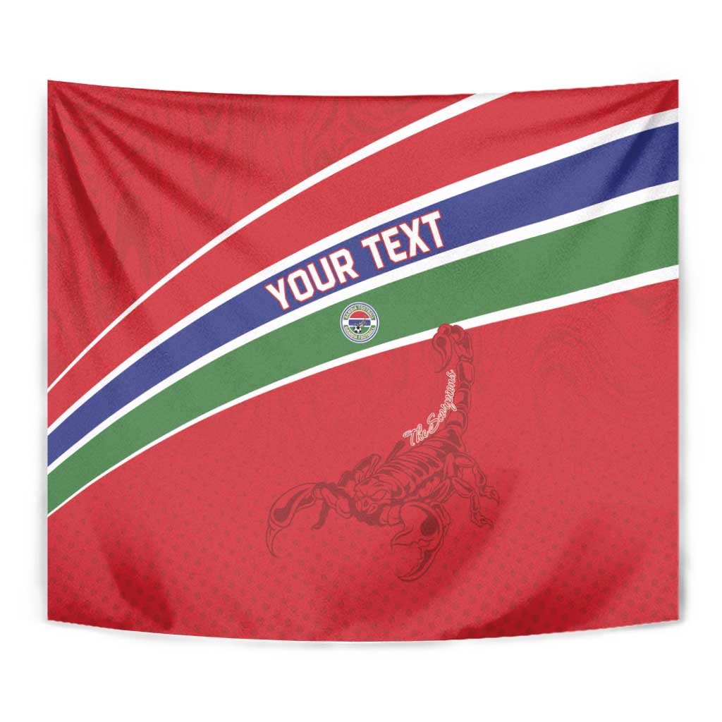 Custom Gambia Football Tapestry Go Scorpions Go