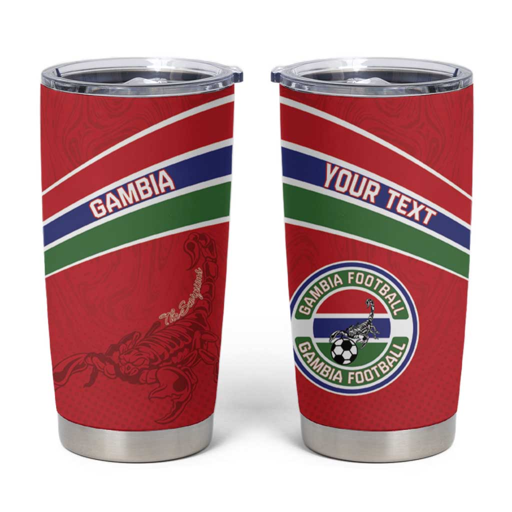 Custom Gambia Football Tumbler Cup Go Scorpions Go