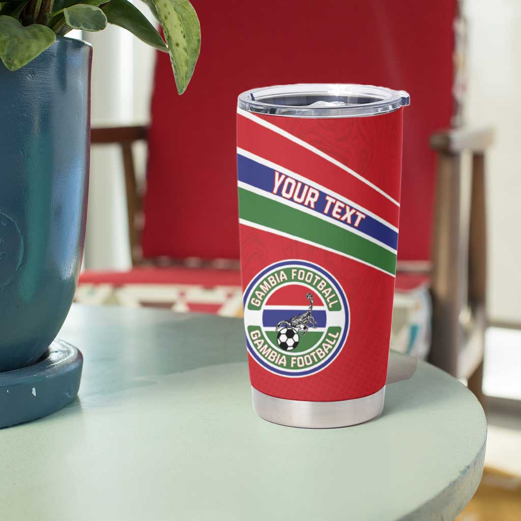 Custom Gambia Football Tumbler Cup Go Scorpions Go