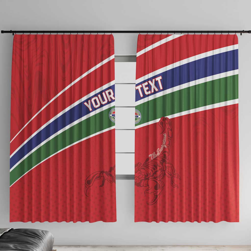 Custom Gambia Football Window Curtain Go Scorpions Go