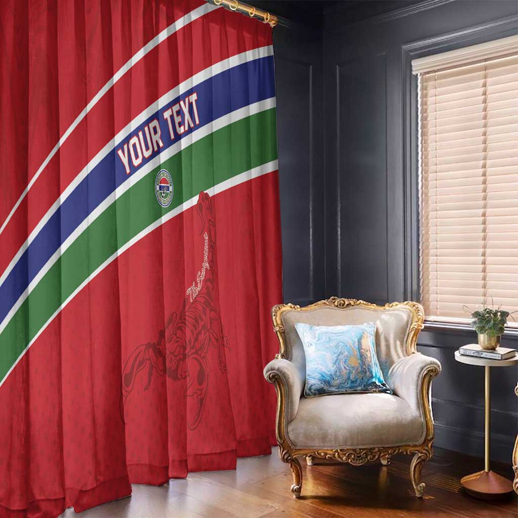 Custom Gambia Football Window Curtain Go Scorpions Go