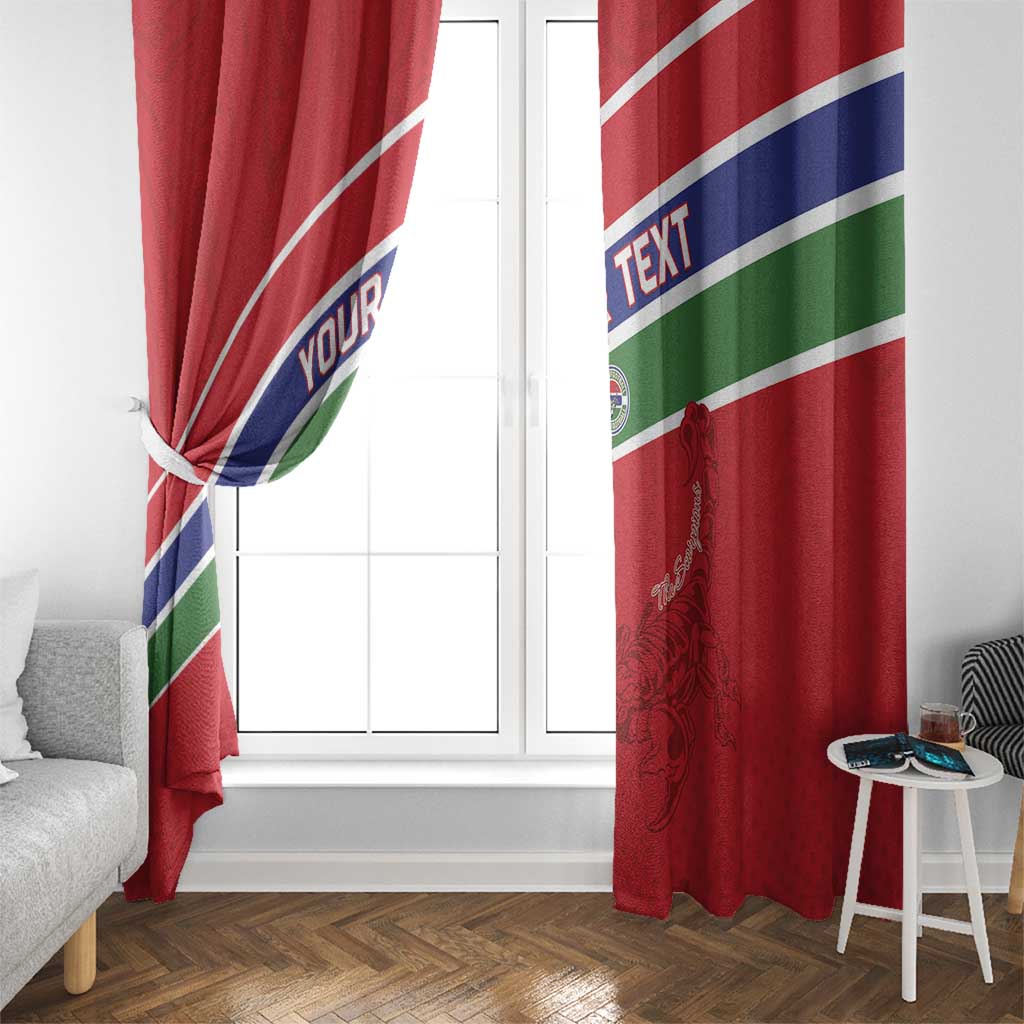 Custom Gambia Football Window Curtain Go Scorpions Go