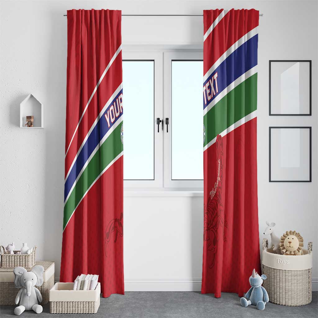 Custom Gambia Football Window Curtain Go Scorpions Go