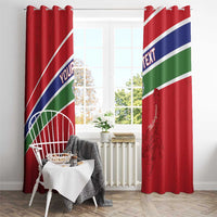 Custom Gambia Football Window Curtain Go Scorpions Go