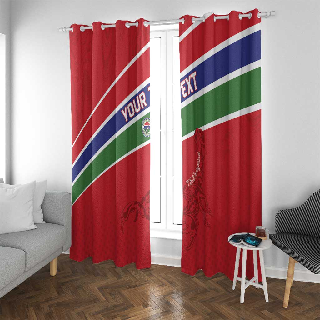 Custom Gambia Football Window Curtain Go Scorpions Go