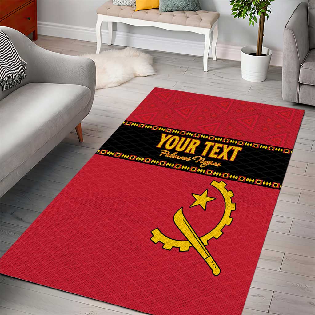Custom Angola Football Area Rug Avante Palancas Negras