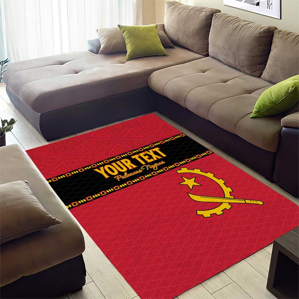 Custom Angola Football Area Rug Avante Palancas Negras