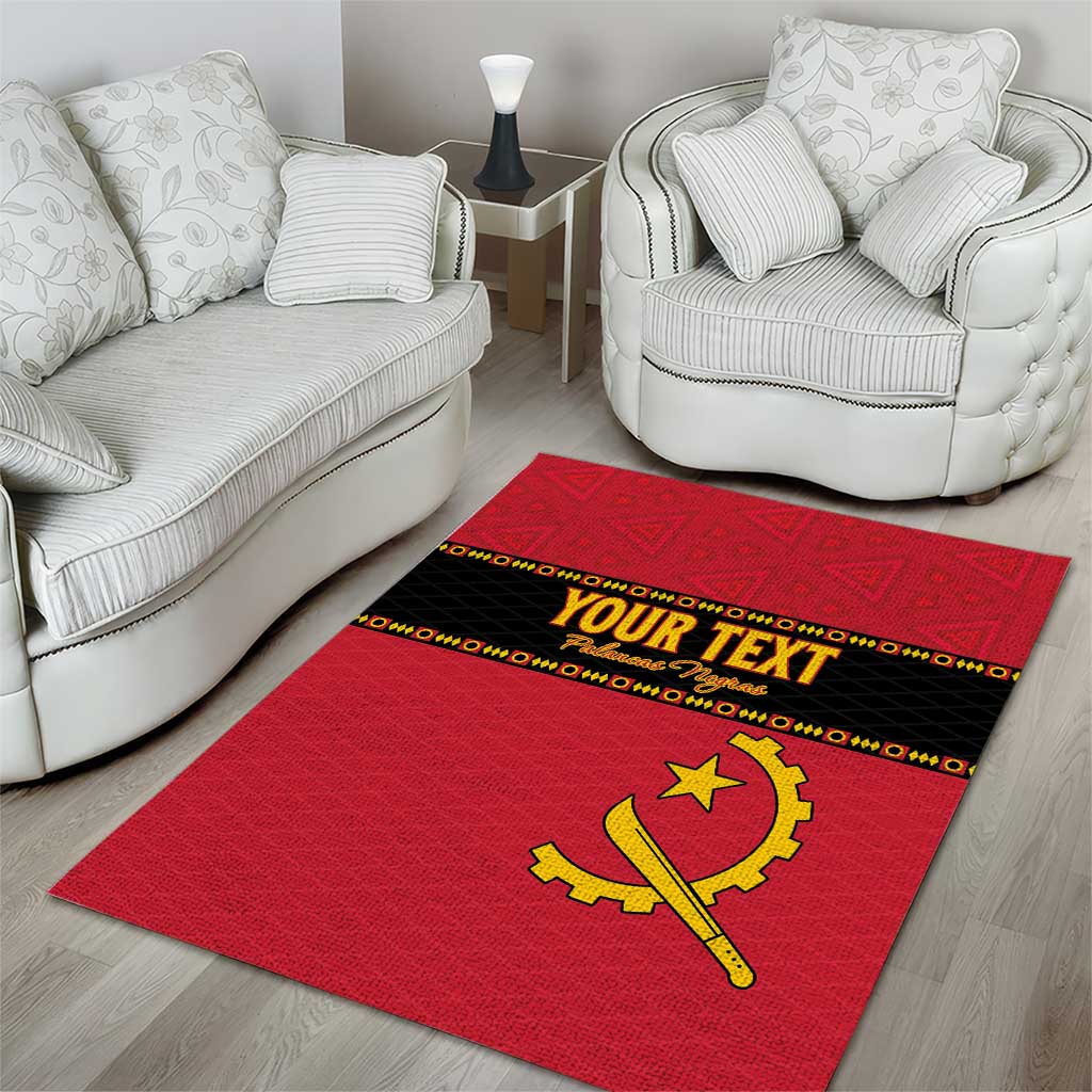 Custom Angola Football Area Rug Avante Palancas Negras