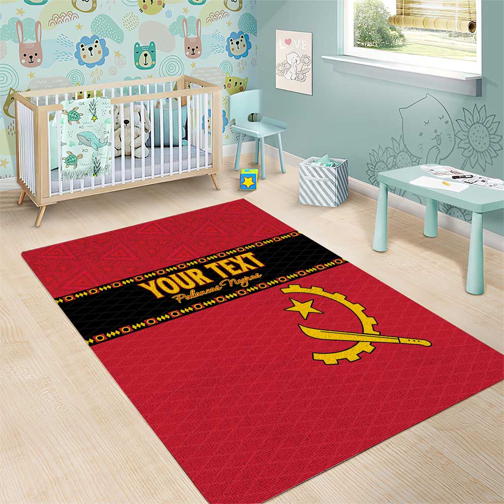 Custom Angola Football Area Rug Avante Palancas Negras